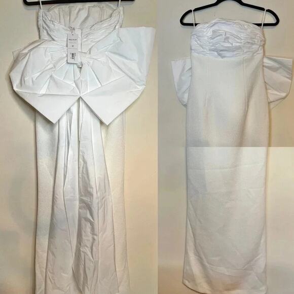 Rebecca Vallance Madeline Strapless Bridal Gown Big Bow White size US 2 NWT - Picture 6 of 10